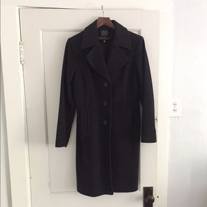 Saks 5th Avenue 100% Wool Knee Length Pea Coat