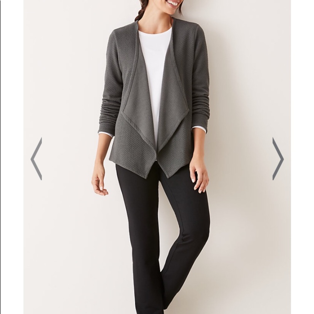 Pure J Jill - Textured Drape Front Jacket Fatigue
