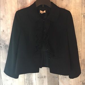 Ann Taylor LOFT brand ruffle blazer.