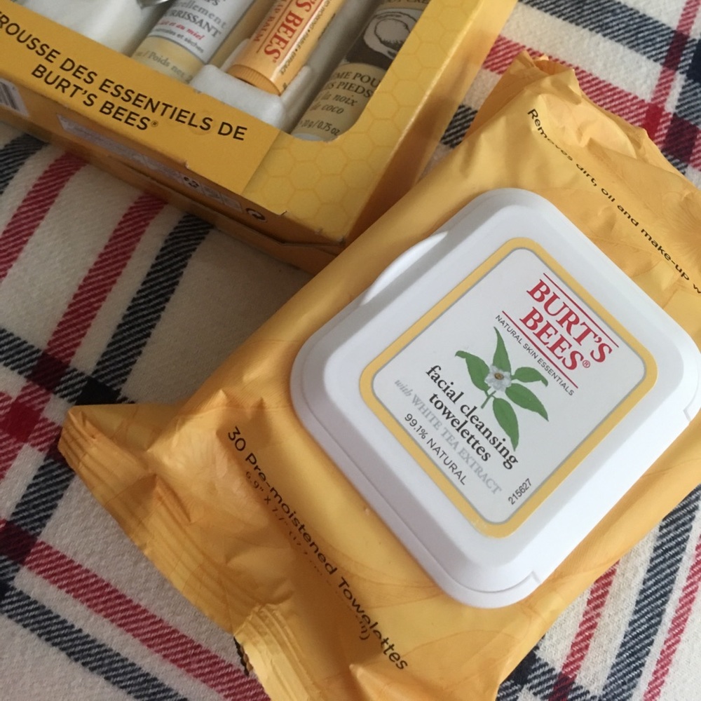 essentials kit and facial wipes
