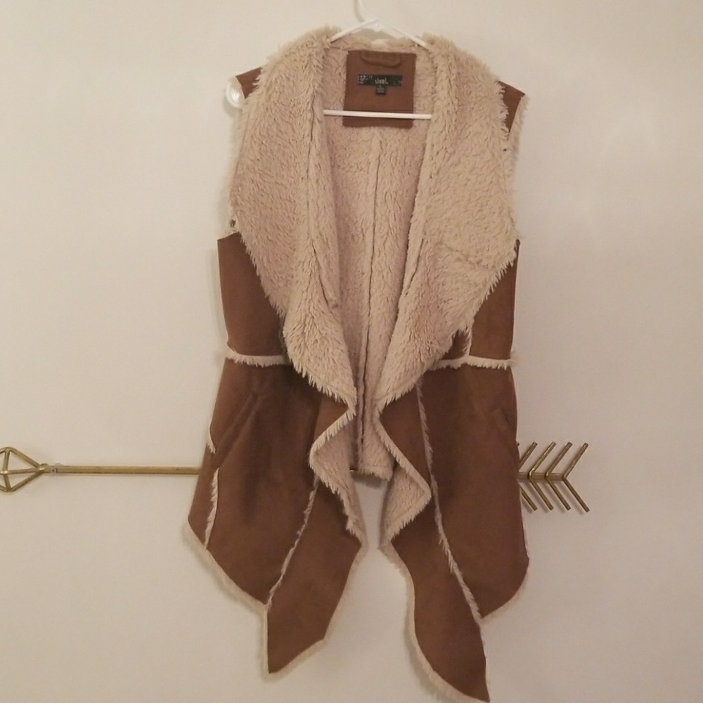 Faux suede vest