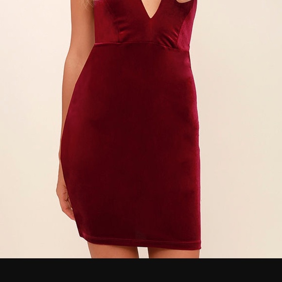 Lulus red velvet dress - Picture 2 of 3