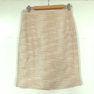 J. Crew cream/millennial pink wool pencil skirt