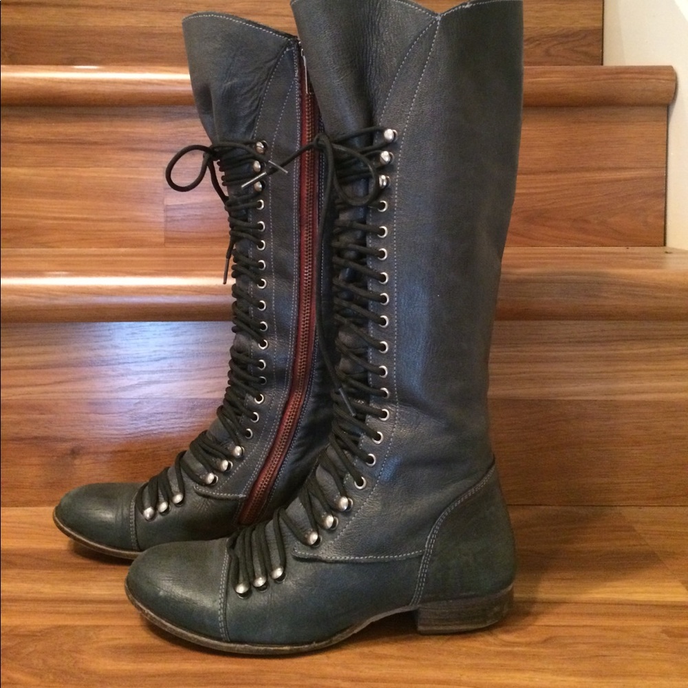 Tall Lace-up Leather Steve Madden Boots