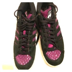 Purple and Black High Top Sneakers