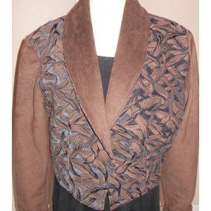 Silverado Black/Brown crop jacket, Size M