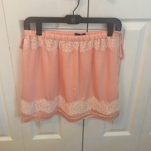 New Banana Republic Pink Lace Skirt XS