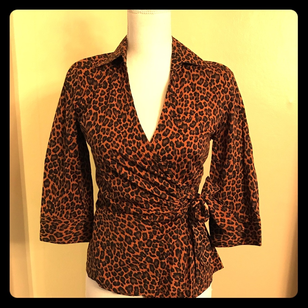 Express Design Studio Leopard Blouse