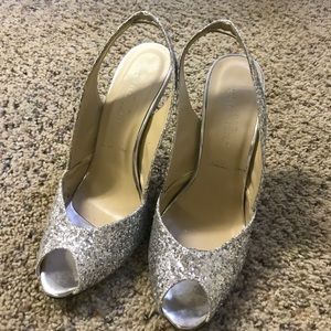 Silver and gold sequins stilettos