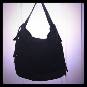 Black Genuine Leather Hobo Bag