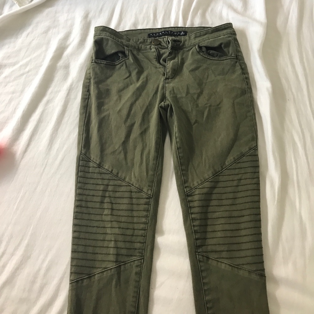 Army green jeans