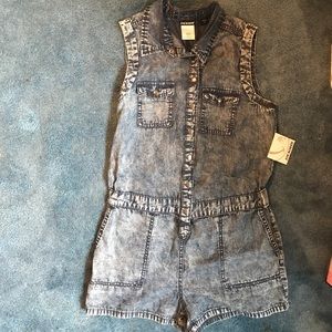 Joe boxer denim romper