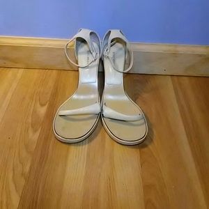Tan high heels