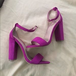 Magenta Lily styled high heels .