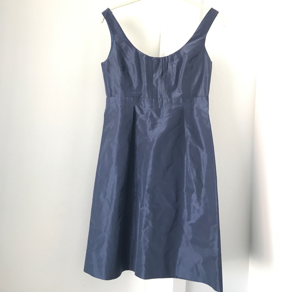 J. Crew Blue silk dress