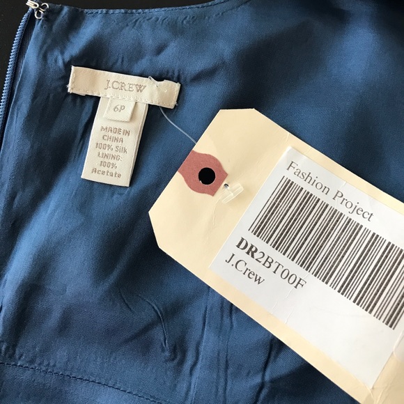 J. Crew Blue silk dress - Picture 5 of 5