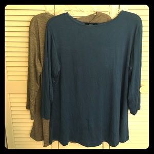 2 Cotton "piko" Tops