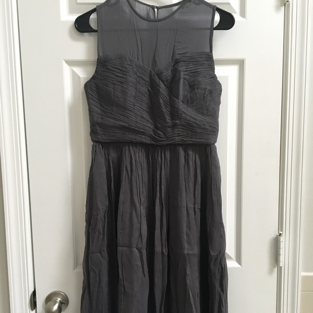 JCrew grey bridesmaid dresses