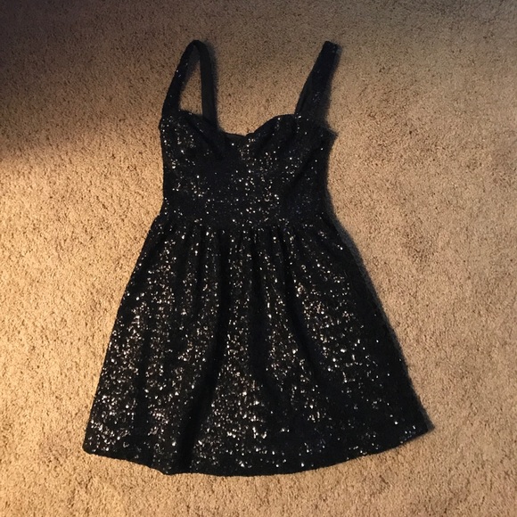 black sequin homecoming/ cocktail dress - Picture 1 of 3