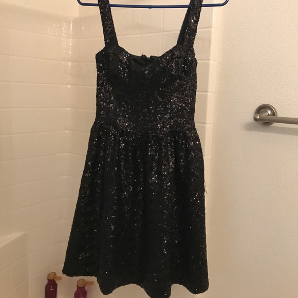 black sequin homecoming/ cocktail dress - Picture 2 of 3