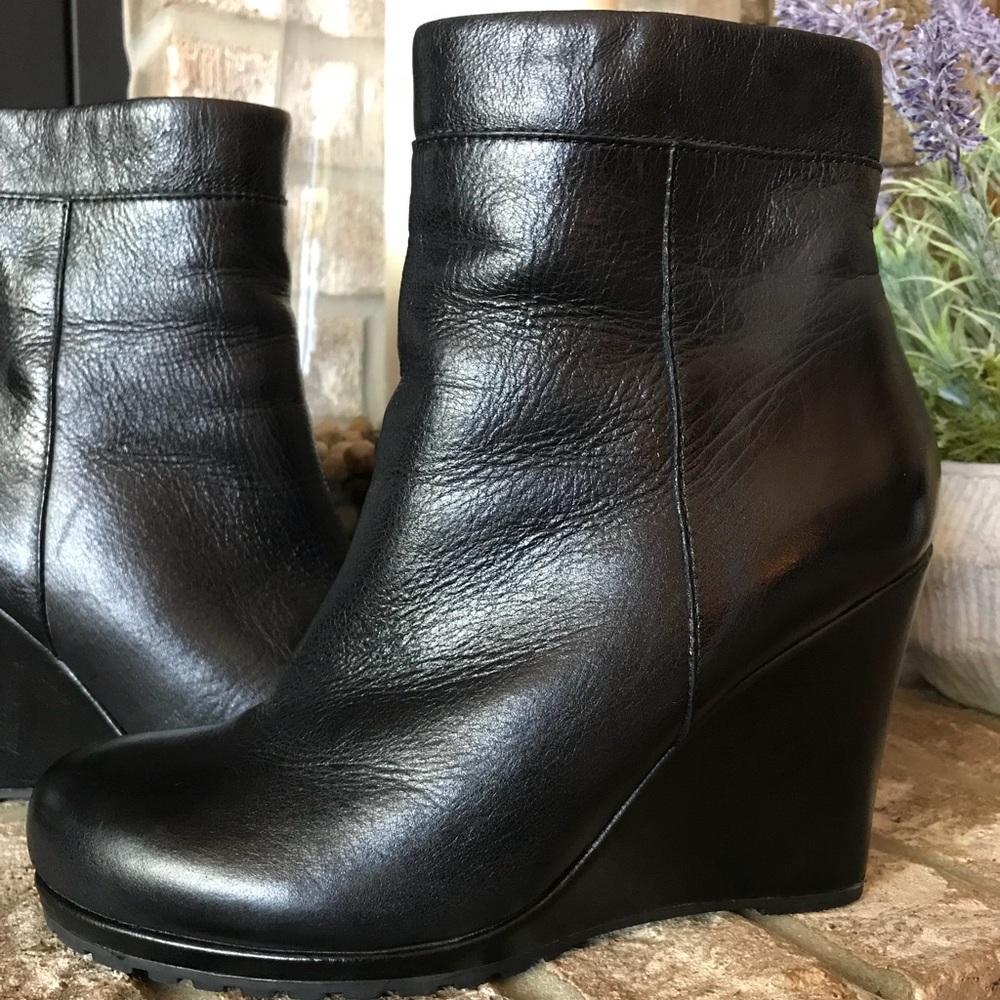 Aldo Black Wedge Booties