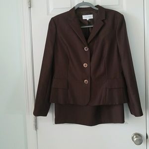 Rich Chocolate Brown Calvin Klein Suit