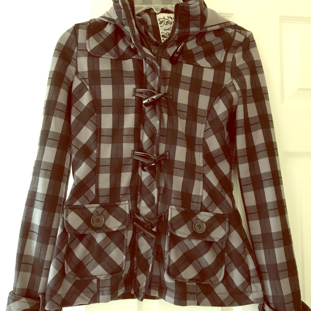 Black and Gray Plaid jacket