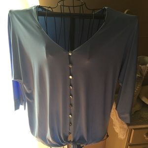 Size 2X NOTATIONS BLUE BLOUSE