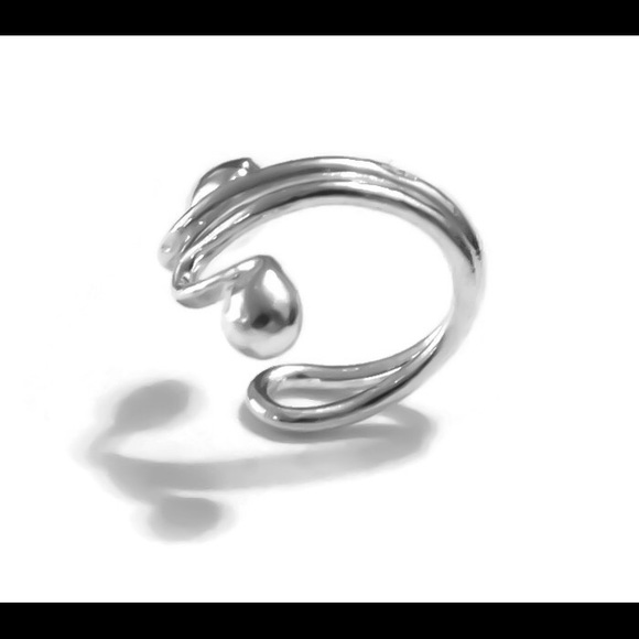 925 sterling silver Fake Tragus clip on earring - Picture 4 of 8