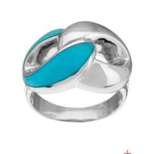 Silver turquoise ring
