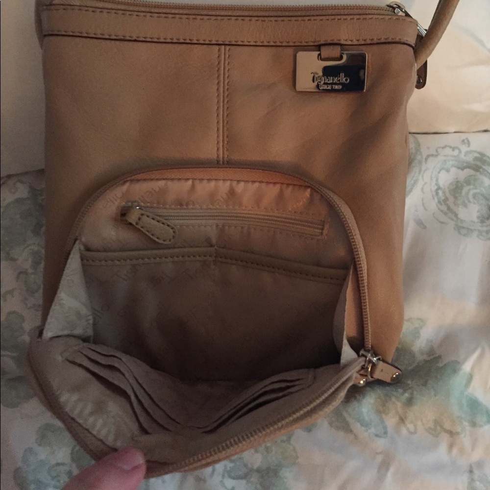 Tignanello tan leather cross body purse. - Picture 2 of 4