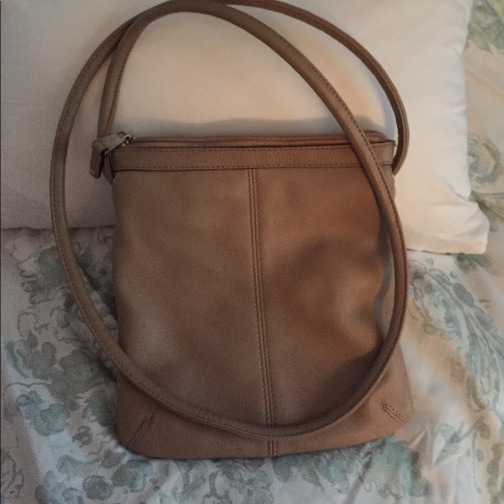 Tignanello tan leather cross body purse. - Picture 4 of 4