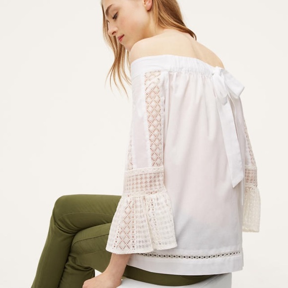 LOFT Tops - Bow Back Off the Shoulder Blouse