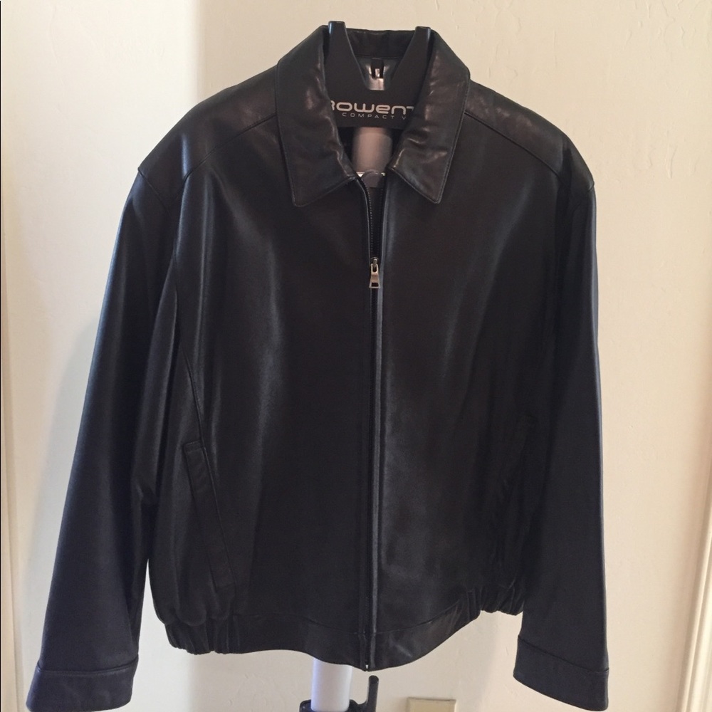Leather Bomber Jacket - Marc New York - Men's XL