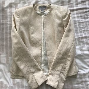 H&M Cream Metallic Blazer Sz US 6