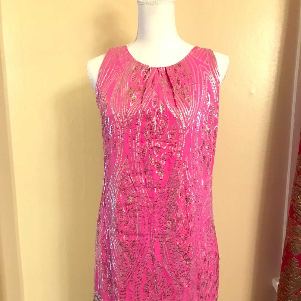 Hale Bob Pink Sequined Dress
