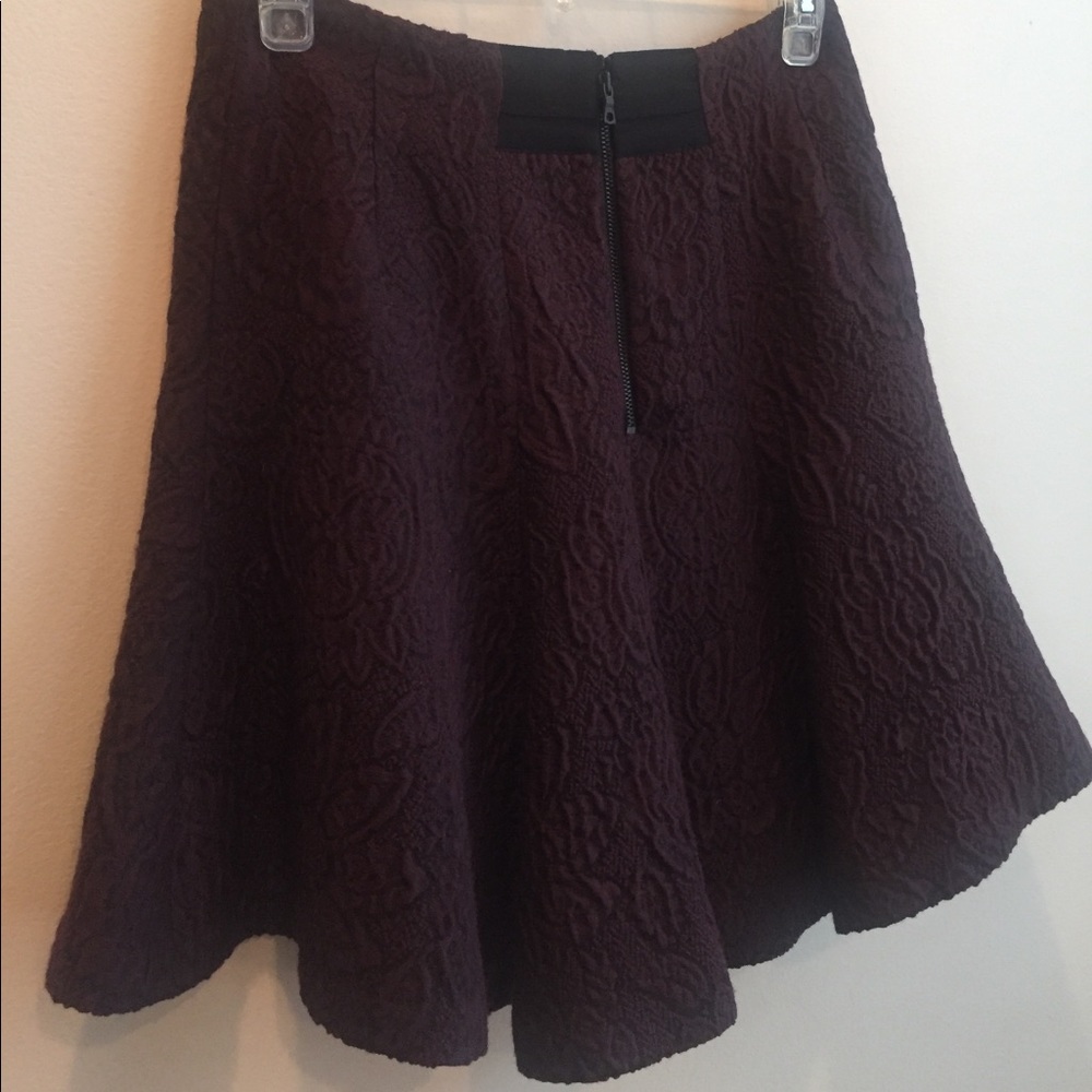 Alice + Olivia knit brocade flare mini skirt
