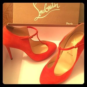 Christian Louboutin T-strap Poppins 100 Suede