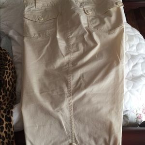 SIZE 16 STYLE &COMPANY KHAKI CAPRIS