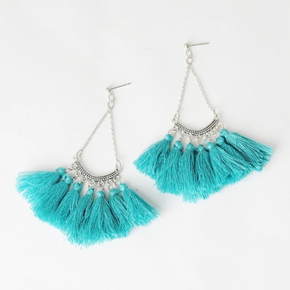 ⭐️ Awesome Boho Pastel Tassel Drop Earrings 🌟