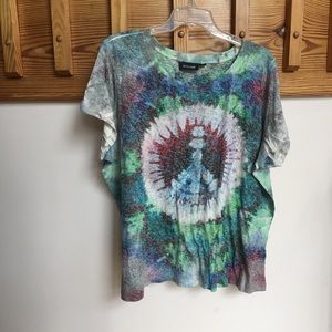 Avenue Multi Colored Tee Short Sleeves