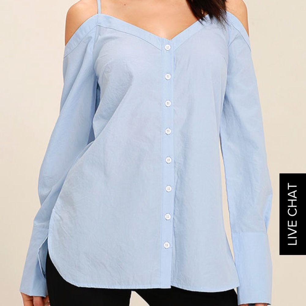 Light blue button down long sleeve shirt 💙