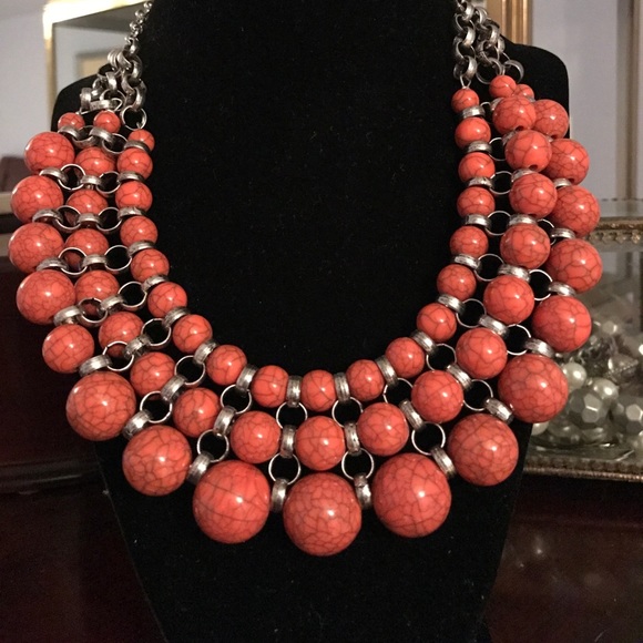Maurices Jewelry - NWOT Maurice's coral and silver necklace