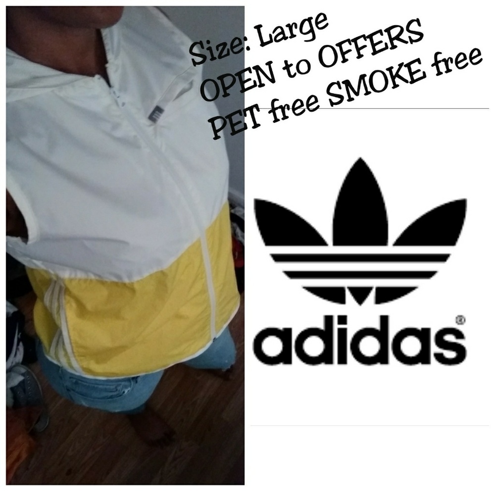 ADIDAS Windbreaker Hood Vest | Size Large | $10