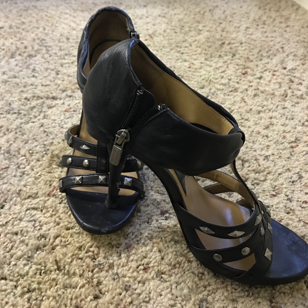 Boutique 9 Strappy Black Studded Heels