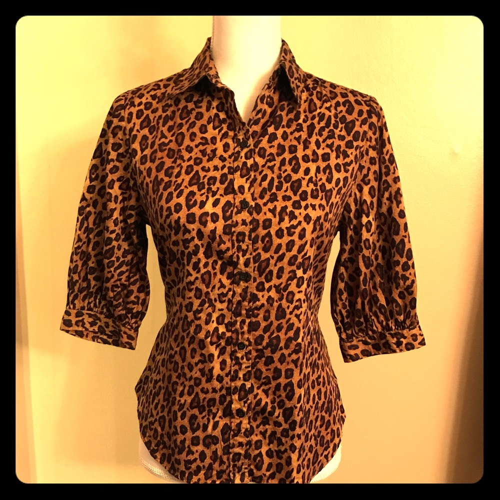 LAUREN Ralph Lauren Leopard Blouse
