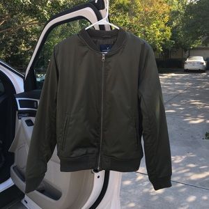 Olive green bomber jacket