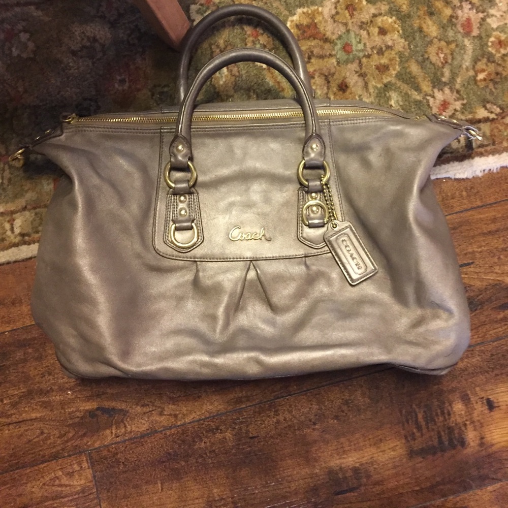 Leather Coach handbag