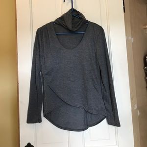 Grey Turtleneck Swoop Sweater. NWOT.