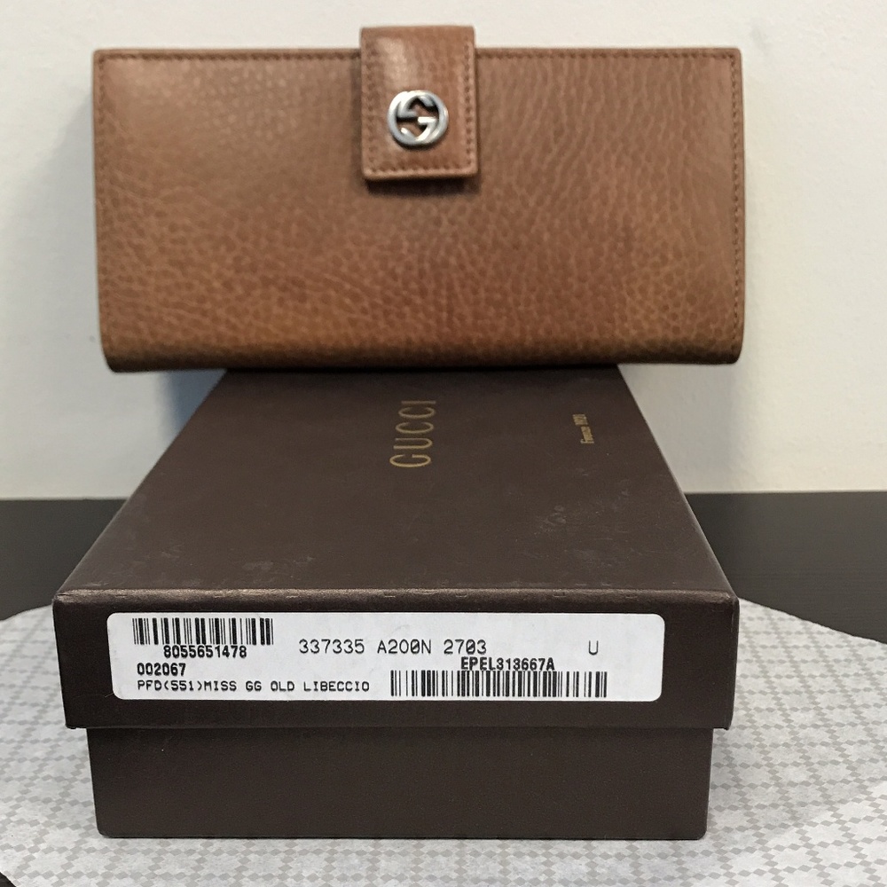 GUCCI Miss GG Leather Continental Wallet